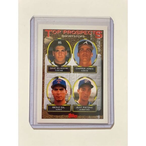 1993 topps top prospects shortstop chipper Jones #529 mint condition/grade!!! Co - Picture 3 of 4